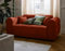 Lisa Design Ray - 2-sitzer einzelsofa aus Strukturiertem Stoff Rot