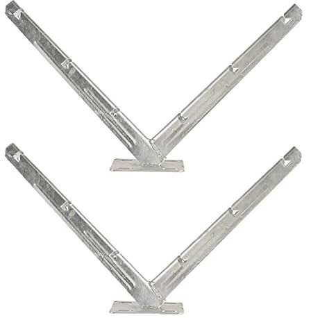 YSXXIAN A Pair Razor Wire Bracket - Galvanized Barbed Wire V Bracket - Roll Concertina Garden Fence Wire Bracket
