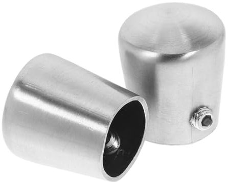 WOONEKY 2pcs Lxyu-Stair Handrail End Caps Brushed Stainless Steel Handrail Kit Ends for Banister Staircase Handrails Banister End Caps Universal Fit