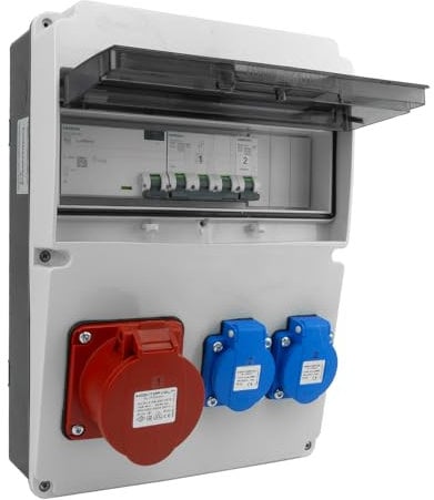 Doktorvolt Stromverteiler Baustromverteiler Wandverteiler Steckdosenverteiler CEE 16A 400V 2x230V