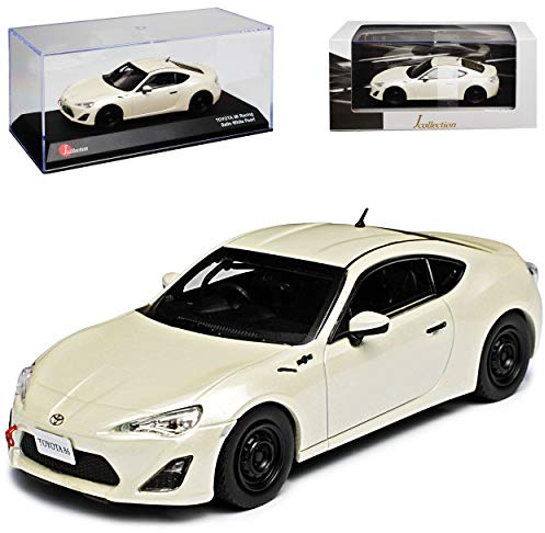 alles-meine.de GmbH T*o*y*o*t*a GT86 Racing Satin Weiss Metallic Ab 2012 1/43 Kyosho J-Collection Modell Auto mit individiuellem Wunschkennzeichen