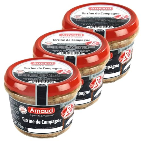 Lot 3x Terrine de campagne - Label Rouge - Bocal 180g