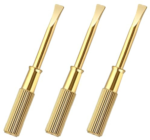 Guduling 3 Pcs Cartiers Screwdriver, Gold Cartiers Bracelet Screwdriver, Titanium Screwdrivers Small Flathead Screwdrivers, Ideal for Jewelry Repairs,Personalized Diy Delicate Item