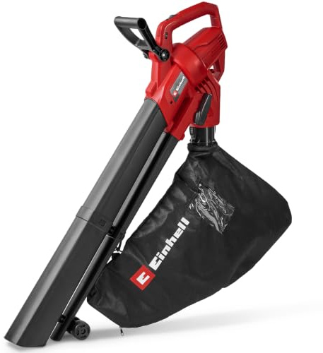 Einhell Elektro-Laubsauger GC-EL 3026 E | 3000 W | Saugleistung bis 720 m³/h | Fangsack 40 L | Blasfunktion bis 260 km/h | Häckselfunktion | Drehzahleinstellung
