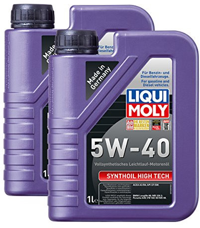2x LIQUI MOLY 1306 Synthoil High Tech 5W-40 Motoröl Vollsynthetisch 1L