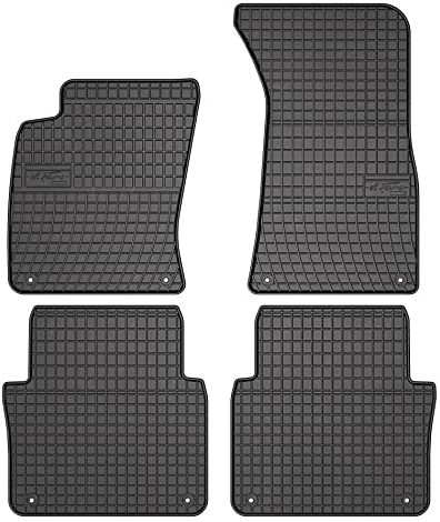 FROGUM EL Toro Gummimatten Ganzjähriges-Set von Autofussmatte Auto Fußmatten für Audi A8 D3 2002-2009 | Beständiges Gummi Material | 1,5cm Schutzkante