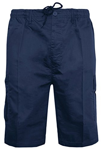 Mens Plain Shorts Cargo Combat Casual Summer Beach Sports Fashion Poly Cotton Travel Pockets Work Short Elasticated Waist Lightweight Half Pants Plus Big Sizes S-5XL