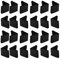 sourcing map Winkel Eisen Fuß Pad L Form PVC Bein Deckel Bodenschutz Black 40 x 40mm