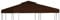 vidaXL Toile Supérieure Double de Belvédère Toit de Chapiteau Gazebo Jardin Terrasse Extérieur Protection Contre Le Soleil 310 g/m² 3x3 m Marron