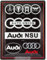 Nostalgic-Art Retro Blechschild, 30 x 40 cm, Audi – Logo Evolution – Geschenk-Idee für Audi-Zubehör Fans, Original Lizenzprodukt (OLP), aus Metall, Vintage Design, Blechschilder Sprüche