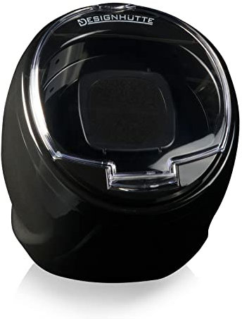 DESIGNHÜTTE® Uhrenbeweger Optimus 2.0 Schwarz für 1 Automatikuhr mit LED Beleuchtung
