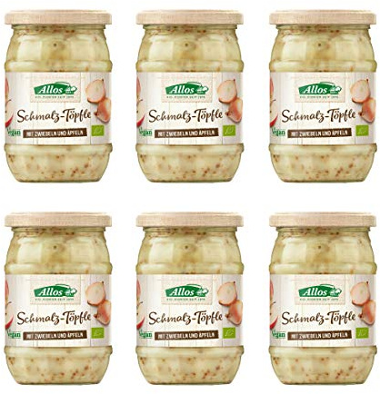 Allos Schmalz-Töpfle mit Zwiebeln und Äpfeln 6x250g