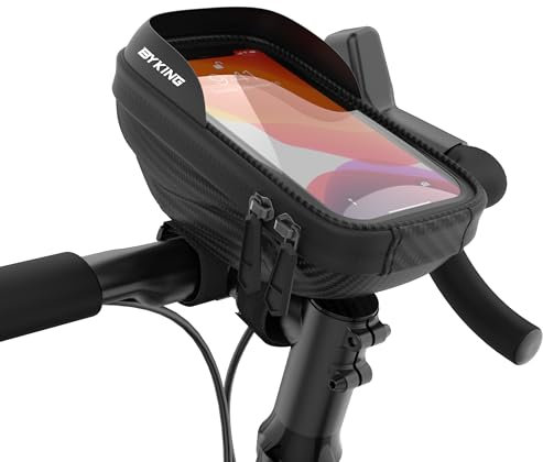 Byking Bike Phone Mount Waterproof Phone Holder for Bike Under 6.8 Smartphones, Phone Holder Bag, Universal Cycling Gifts for Men, Bicycle Accessories Bicycle Phone Holder Waterproof.