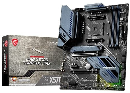 MSI MAG X570S TORPEDO MAX Gaming Mainboard ATX - unterstützt AMD Ryzen 5000 Serie Prozessoren, AM4 - Mystic Light, 60A VRM, DDR4 Boost (5100MHz/OC), 2 x PCIe 4.0 x16, 2 x M.2 Gen4 x4, 2.5G + 1G LAN