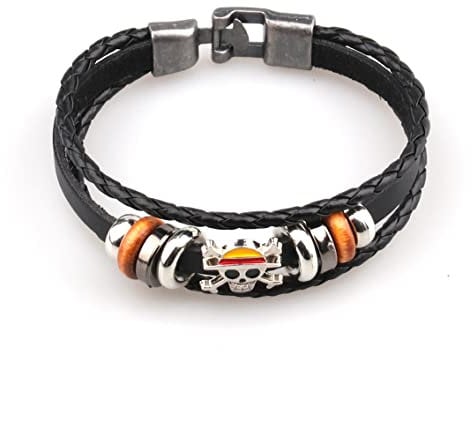 Bracelet, Bracelet, Straw Hat Strap, Leather Bracelet, Straw Hat Luffy Bracelet, Straw Hat Luffy Bracelet,wrist bands men.leather bracelet.bracelets for boys (One piece)