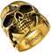 U7 personalisiert Totenkopf Ring für Männer 18k vergoldet Vintage Gotik Totenschädel Statement Ring Biker Hip Hop Roker Ringe Modeschmuck Accessoire für Vater Ehemann(Ring Größe 69)