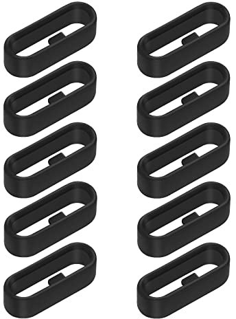 cobee Anello per cinturino per orologio, anelli in silicone 10 anelli di ricambio per cinturino per orologio cinturino per orologio fermo parti di fissaggio supporto per cinturino(20 mm)