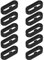 Cobee Uhrenarmband Schlaufe, Silikon Uhrenarmband Ringe, 10 schwarze Ersatz Uhrenarmband Schlaufen, Uhrenarmband Halter Befestigungsringe, Uhrenarmband Halter für Smart Sport Watch (20mm, Black)