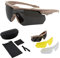 ToopMount Sports Glasses ANSI Z87.1 Shooting Glasses, Anti-UV400 Sunglasses Anti Fog Protective Goggles, Eyewear, Driving Glasses 3 Lenses for Men Women Cycling, Hiking, Running (Khaki)