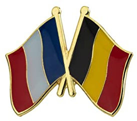 Clj Charles Le Jeune Pin's Drapeaux Jumelage France Belgique - Jumelage - qualité de finition - Epingle - Broche - Badge - Jumelage et Fraternité