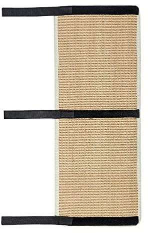 FOUTP 1Pcs Tapis Griffoir en Sisal Beige Naturel avec Velcro pour Meubles, Tapis, Canapés, Protection Contre Les Griffures De Chaise, Bureau