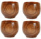 vepoty Tazza Di Legno 4pcs Naturale Giapponese Tè in Legno Tazza Fatta a Mano Bere Campeggio Campeggio Campeggio