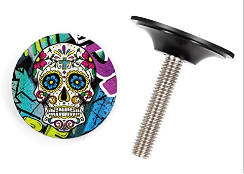 CNCLOL Tappo Serie Sterzo MTB 1 1/8,Tappo Stelo Forcella Alluminio, con Vite in Leghe Acciaio.
