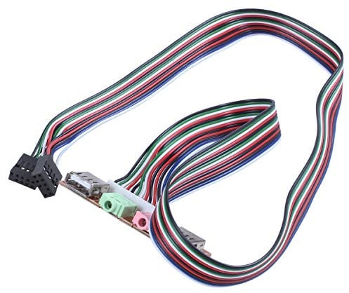 Bahderaus PC Computer USB Port Audio Headset Microphone Cable Support Front Panel