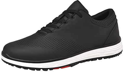 PENXZT Golf Shoes for Men Waterproof Extra Wide Fit Casual Sneakers Non Slip Breathable Spikeless Trainers for Golf Training