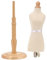 Professionelle Schneiderpuppe aus Buchenholz, Schaufensterpuppe Zum Nähen, Weibliche Schneiderpuppe mit Holzsockel für die Präsentation von Kleidung und Kleidern