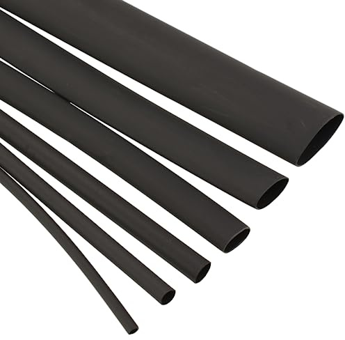 Adhesive Heat Shrink 3:1 Black Waterproof Heatshrink Tube Glue Lined Sleeve 2-9.5mm - 2 Metres