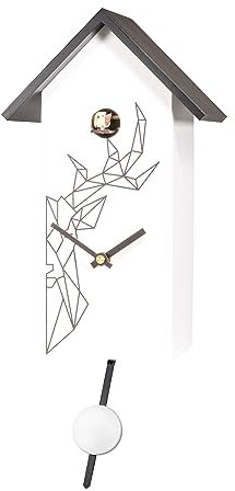 Engstler Moderne Quarz Kuckucksuhr mit Kuckucksruf