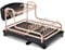 BTGGG Aluminum Dish Drainer 2 Tier Dish Rack with Swivel Drainage Spout Drain Board, Dish Drying Rack with Removable Utensil Holder & Cup Holder, Kitchen Dish Drainer Rack, Rose Gold