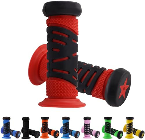 TOKSEO Paar Fahrradgriffe Kinder, Sicherheit Durch Prallschutz, Fahrradgriffe 22mm Kaliber, 95 mm Länge Gummi Lenkergriffe Fahrrad Kinder für Roller, Kinder Laufrad, Kinderfahrrad