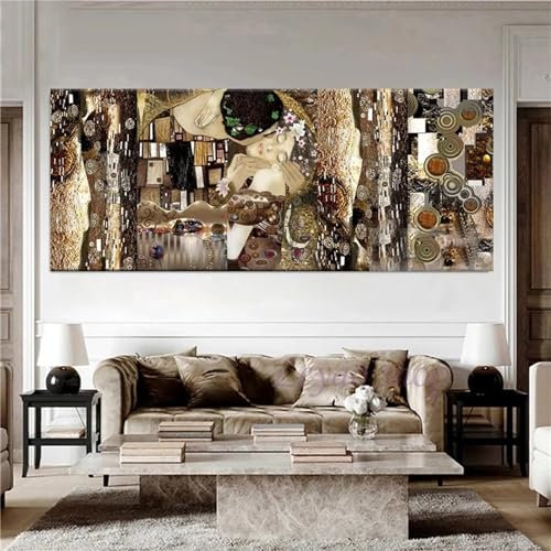Oujkeef Diamond Painting Erwachsene Groß XXL 80x160cm Full Diamant Painting Bilder Klimt-Umarmungen Diamond Art DIY 5D Diamant Malen Kinder Kreuzstich Stickerei Kunst Set Home Wall Décor -30