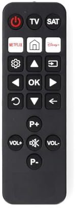 Universal-Fernbedienung - Vorprogrammiert - 2 Geräte - Disney + Button/Netflix Button - Infrarot - Schwarz