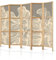 murando - Paravent Innen Raumteiler Holz Botanik Abstrakt 225x172 cm 5-teilig Japanische Trennwand Raumtrenner Room Divider Mobiler Sichtschutz Spanische Wand Raum Abtrennung Natur a-A-10511-bh-b