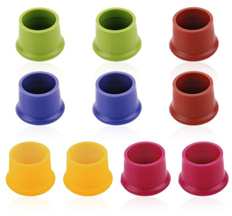 10 Wine Stoppers, Silicone Reusable Sparkling Wine Stoppers, Beverage Bottle Replacement Stoppers Set, Rubber Beer Stoppers(Red, Yellow, Blue, Green, Coffee)).