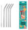 DLP- Set de 10 pailles réutilisables en inox avec goupillon - Apéro fruité