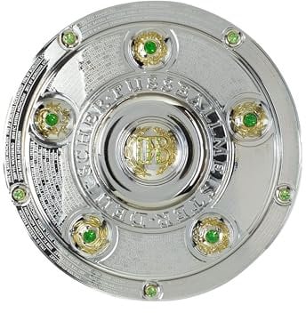AMBALLCOM | 150 mm hohe Replica Trophäe - 3D Nachbildung der DFL Meisterschale Bundesliga | Verpackt in Displaybox | Sport | Fussball | Geshenk fur fussball fan