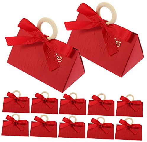 FRCOLOR Elegante Boxen 20 Stück Süßigkeitenboxen für Hochzeiten mit Schleife Snackboxen mit Deckel für Geschenkverpackungen