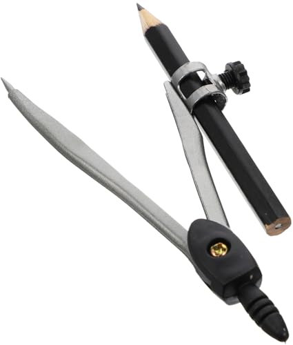 HAPINARY Präzisions Holz Zirkel Metall Mit Schraubmechanismus Kompakt Inkl Bleistift Etui Zeichenzirkel Für Geometrie Schule Büro