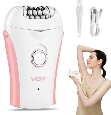 Depiladora Electrica Mujer, 2 Velocidad Ajustes y LED Luz, Recargable e Inalámbrica, 24 Pinzas Cubiertas, 120 Minutos Operación Tiempo, para Cara Pierna Brazo Bikini Axilas