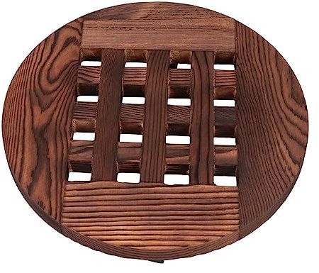 Happyyami Runder Holzblumentopf-ständer Mit Abnehmbarer Blumentopf-Transporter Für Schwere Töpfe Und Korrosionsbeständig Für Innen Und Außenbereich