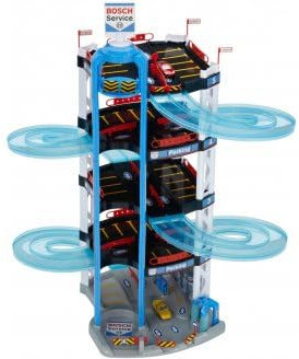 Grand Garage 5 Niveaux/etages avec Accessoire 85 cm de Haut pour véhicule Miniature ou Voiture - Set Jouet garçon + Carte Tigre