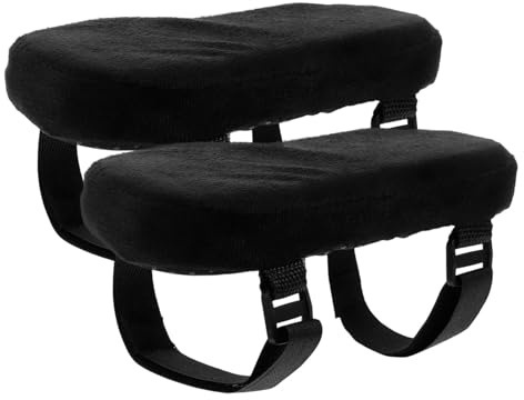 HORIALENCE Armlehnenpolster Schwarz 2 Stück Für Büro- Und Gaming-Stühle | Schwarz, 2 Stück, Für Büro- Und Gaming-Stühle, Polyester Und Baumwolle