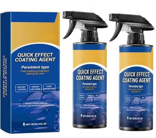 Quick Effect Coating Agent For Cars,3 In 1 High Protection Quick Car Coating Spray,Car Paint Protection,Spray Wax Polish,Improves And Visibility For And Protection (2 pcs)