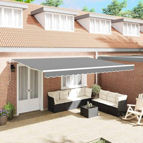 Fasba Estructura de toldo Manual de 5 x 3 Metros, de Metal, fácil de Abrir y Cerrar, Ideal para Jardines o Patios