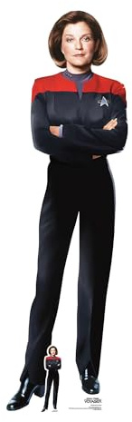 Star Cutouts SC4822 Star Trek Captain Kathryn Janeway Lifesize Cardboard Cutout 169cm – Voyager Command Standee, Iconic Star Trek Gift & Party Display