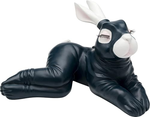 Kare Design Spardose Fetish Bunny Sitting, Nachtblau, 15cm Höhe, Sparschwein, Hasen Motiv, Handbemalt, Wohnzimmer, Schwarz
